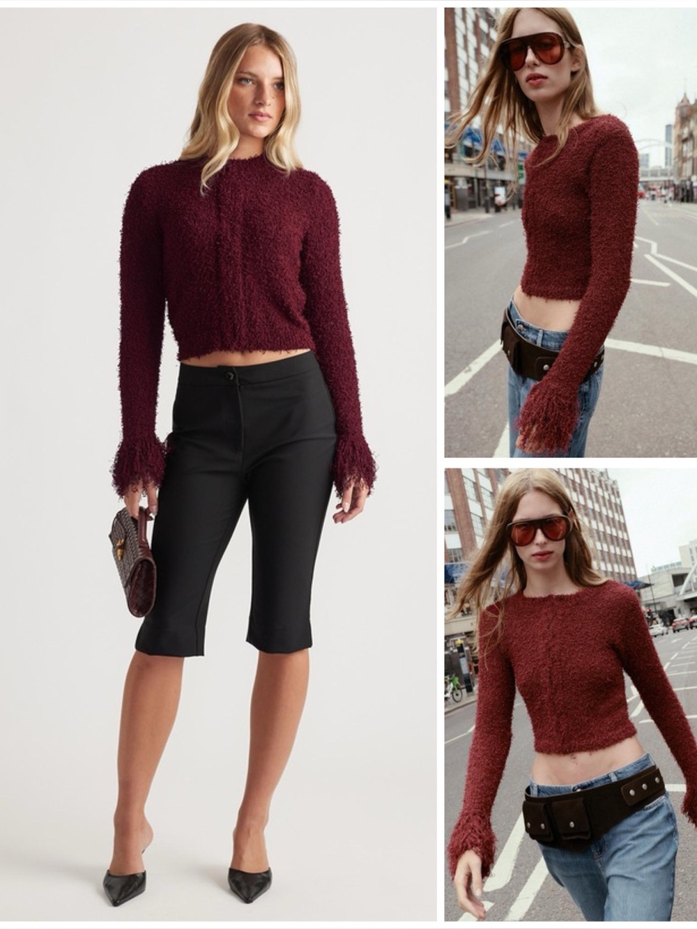 ZARA ~ Fringe Knit Cardigan